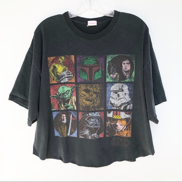 Star Wars Tops - Vintage Star Wars Black Graphic Tee Crop Top